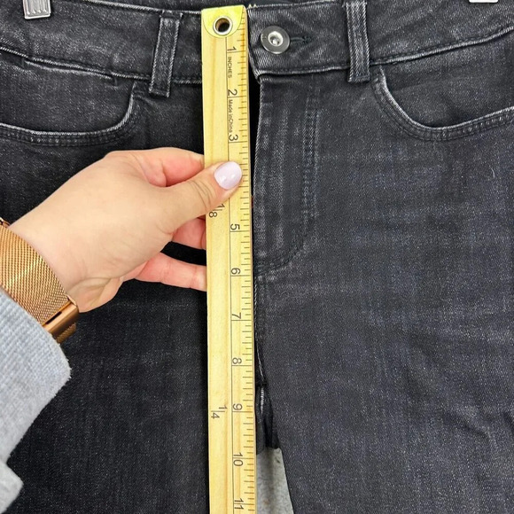 Massimo dutti jeans womens 2 black low rise skinny stretch minimalist basic - Picture 3 of 7